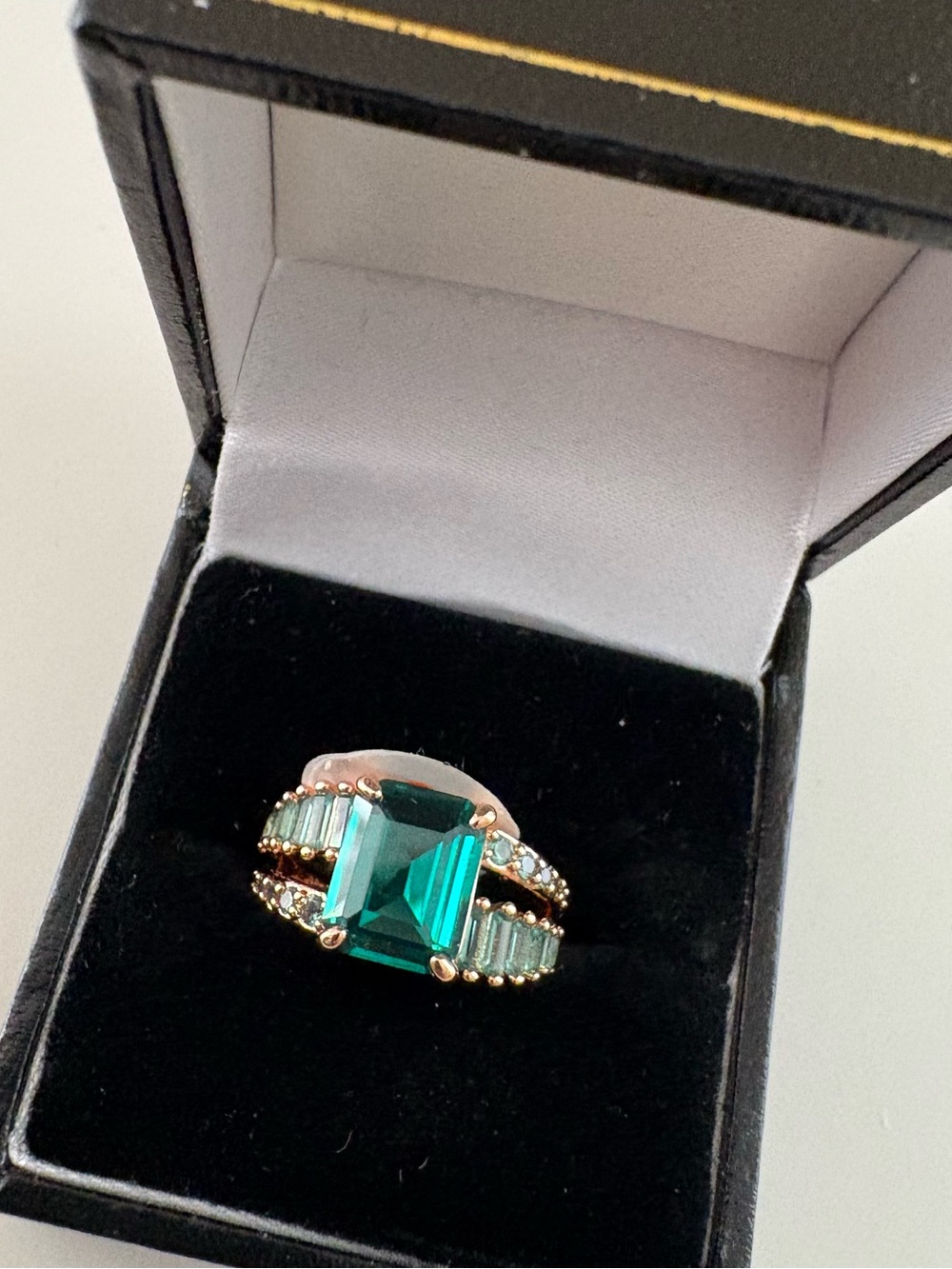 Bomb Party The Madison Ring RG84858 Paraiba Tourmaline Rose Gold Plating
